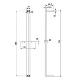 Quadro Premium Multifunction Sliding Shower On Rail in Chrome
